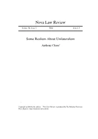 Some Realism About Unilateralism