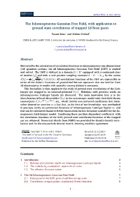 The Inhomogeneous Gaussian Free Field, with Application to Ground State Correlations of Trapped 1D Bose Gases