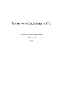 The Survey of Chulmleigh in 1711