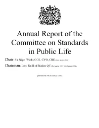 Annual Report of the Committee on Standards in Public Life