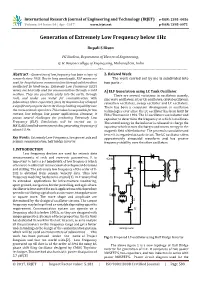 Generation of Extremely Low Frequency Below 1Hz
