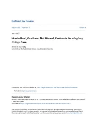 How to Read, Or at Least Not Misread, Cardozo in the Allegheny College Case
