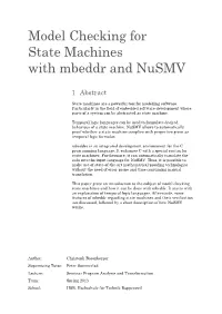 Model Checking with Mbeddr