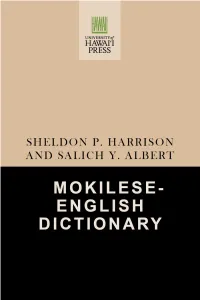 Mokilese-English Dictionary Sheldon P