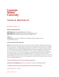 Talks & Abstracts