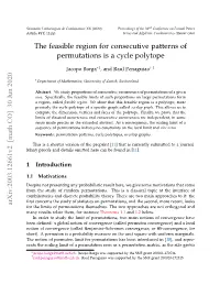 The Feasible Region for Consecutive Patterns of Permutations Is a Cycle Polytope