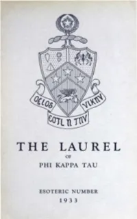 The Laurel of Phi Kappa Tau