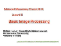 Basic Image Processing
