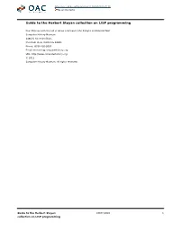 Guide to the Herbert Stoyan Collection on LISP Programming