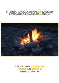 (Ijells) Issn 2278 -0742 Volume 2 Issue 4