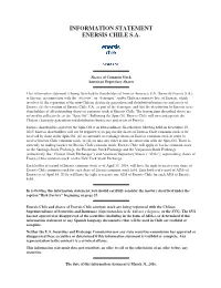 Information Statement Enersis Chile S.A