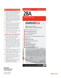 Leesburg Pike Line Find the Stop at Or Nearest the Point Where You Will Get on the Bus