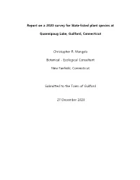 Mangels 2020 Lake Quonnipaug Report