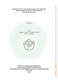 Sistem Tanya Jawab Menggunakan Metode Deep Graph Convolutinalneural Network (Dgcnn)