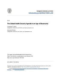 The Global Health Security Agenda in an Age of Biosecurity