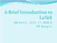 A Brief Introduction to Latex.Pdf