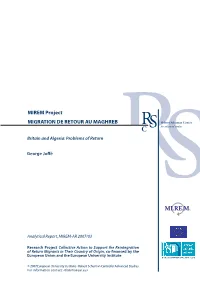 Britain and Algeria: Problems of Return