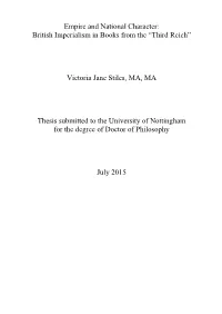British Imperialism in Books from the “Third Reich”