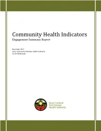 Community Health Indicators Engagement Summary Report