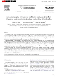 Lithostratigraphy, Petrography and Facies Analysis of the Late Cenozoic