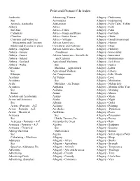 Print and Picture File Index