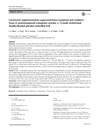 Tocotrienol Supplementation Suppressed Bone Resorption And