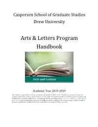 Arts & Letters Program Handbook