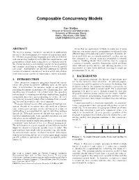 Composable Concurrency Models