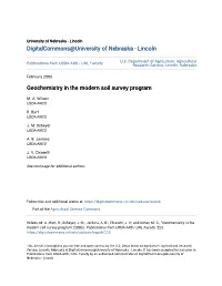 Geochemistry in the Modern Soil Survey Program