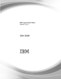 IBM Cognos Report Studio Version 10.2.2: User Guide Chapter 5
