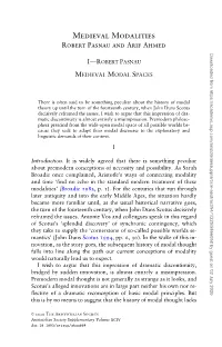 Medieval Modal Spaces