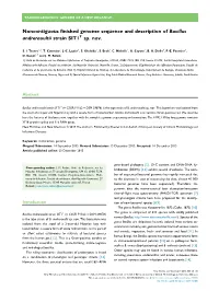 Noncontiguous Finished Genome Sequence and Description Of