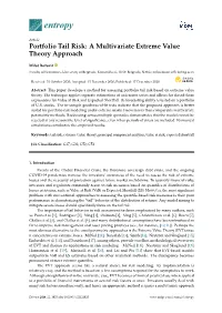 Portfolio Tail Risk: a Multivariate Extreme Value Theory Approach