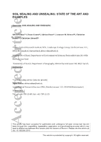 Soil Sealing and Unsealing