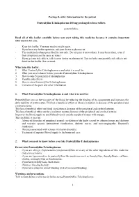 1 Package Leaflet: Information for the Patient Pentoxifyllin-Tchaikapharma