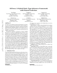 A Hybrid Static Type Inference Framework with Neural