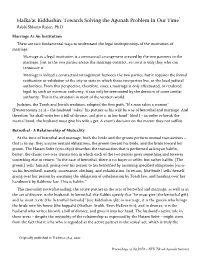 Hafka'at Kiddushin: Towards Solving the Agunah Problem in Our Time