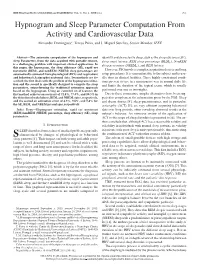 Hypnogram and Sleep Parameter Computation from Activity and Cardiovascular Data Alexandre Domingues∗, Teresa Paiva, and J