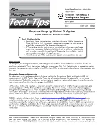 Respirator Usage by Wildland Firefighters