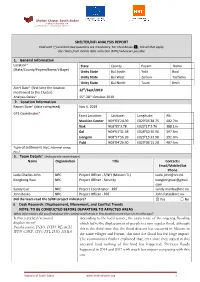 Shelter/Nfi Analysis Report 1