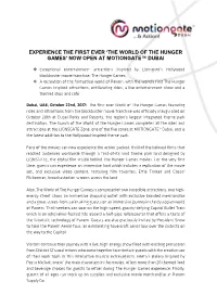 'The World of the Hunger Games' Now Open at Motiongate™ Dubai