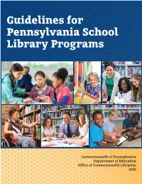 2019 Guidelines for Pennsylvania School Library Programs