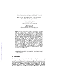 Natural Interaction in Augmented Reality Context