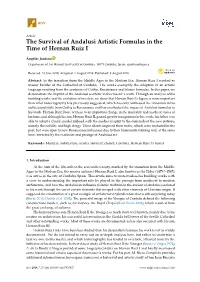 The Survival of Andalusi Artistic Formulas in the Time of Hernan Ruiz I