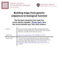 Building Maps from Genetic Sequences to Biological Function