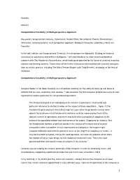 Computational Creativity | a Multi-Perspective Approach