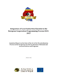 Integration of Local Authorities Eswatini in the European Cooperation Programming Process 2021- 2027