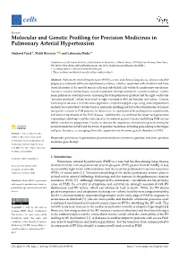 Molecular and Genetic Profiling for Precision Medicines in Pulmonary