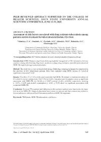 Peer Reviewed Abstract Submitted to the College of Health Sciences, Osun State University Annual Scientific Conference, June 15-19, 2020