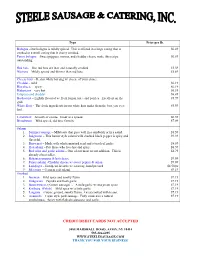 Pork & Beef Menu
